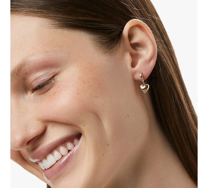 Ana Luisa Puffed Heart Hoops - Jessica