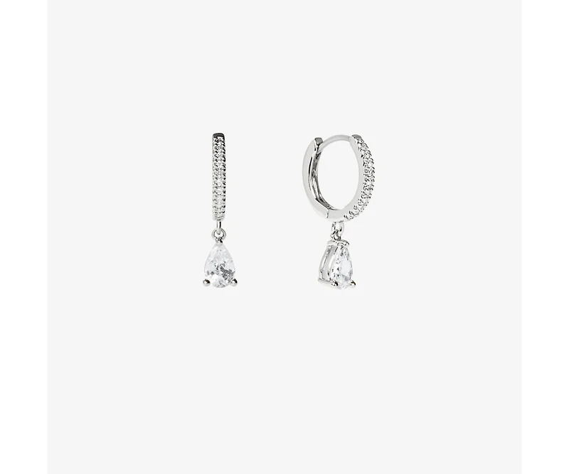 Ana Luisa Delicate Huggie Hoops - Elise Silver