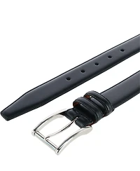 Trafalgar Men's Lorenzo 32mm Dropped Edge Leather Dress Belt