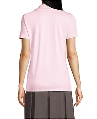 Lands' End Women's Short Sleeve Peter Pan Collar Polo Shirt