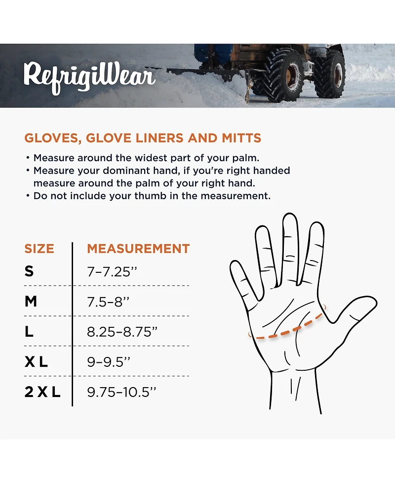 RefrigiWear Men's Latex Dipped Insulated Leather Mittens