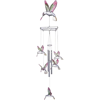 Fc Design 19" Long Hummingbird Acrylic Wind Chime Home Decor Perfect Gift for House Warming, Holidays and Birthdays