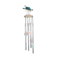 23" Long Sea Turtle with Coral Round Top Wind Chime Marine Life
