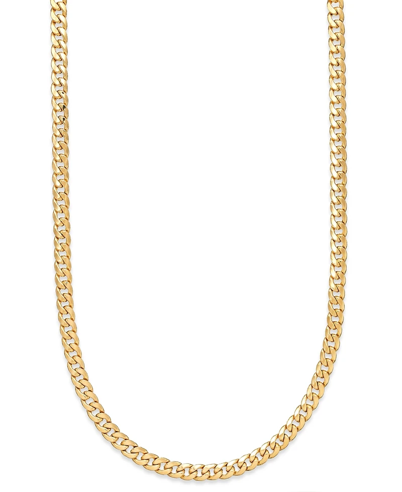Cuban Link Chain Necklace 24" (7mm) in 14k Gold