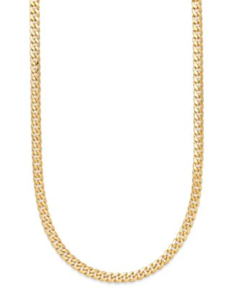 Cuban Link Chain Necklace 7mm In 14k Gold