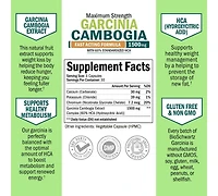 Garcinia Cambogia Weight Loss Pills - 1500mg Hca Pure Extract - Fast Acting Appetite Suppressant - Fat Burner for Women and Men to Help Lose Weight