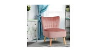 Slickblue Armless Accent Chair Tufted Velvet Leisure