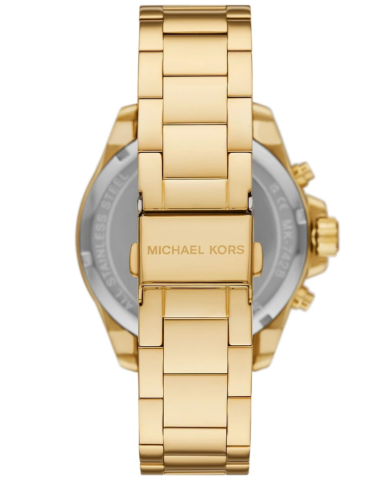 Michael Kors Women's Wren Chronograph Gold-Tone Stainless Steel Watch 42mm