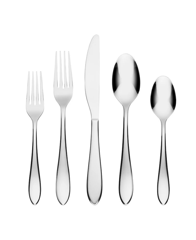 Cambridge Silversmiths Delia Mirror Piece Stainless Steel Flatware Set