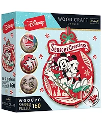 Trefl Wood Craft 160 Piece Wooden Puzzle - Disney's Christmas Mickey Mouse