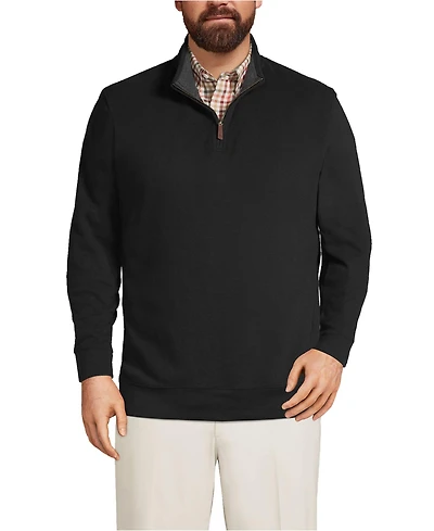 Lands' End Men's Big and Tall Bedford Rib Quarter Zip Sweater