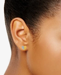 Diamond Polished Heart Stud Earrings (1/10 ct. t.w.)