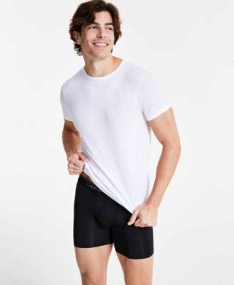 Calvin Klein Mens 5 Pack Cotton Classics Crewneck T Shirts 3 Pack Stretch Boxer Briefs