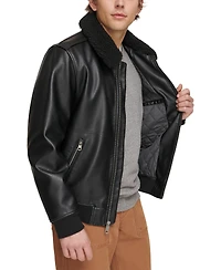 Levi's Men's Sherpa Collar Faux Leather Bomber Jacket