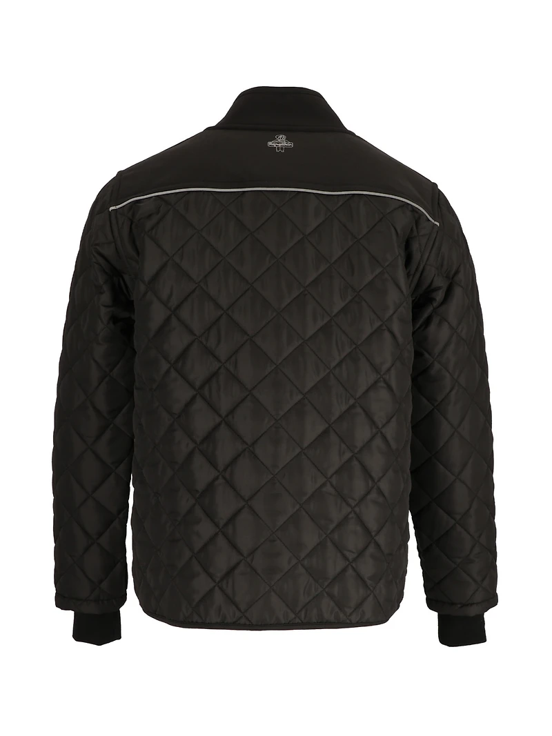 RefrigiWear Men's Insulated Diamond Quilted Jacket - Warm, Lightweight Coat for Cold Weather