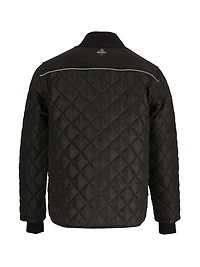RefrigiWear Men's Insulated Diamond Quilted Jacket - Warm, Lightweight Coat for Cold Weather