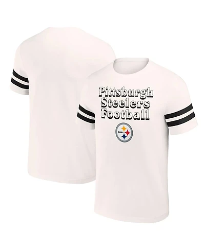 Men's Nfl x Darius Rucker Collection by Fanatics Cream Pittsburgh Steelers Vintage-Like T-shirt