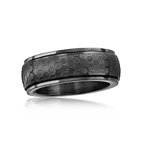 Stainless Steel Honey Comb Design Spinner Ring
