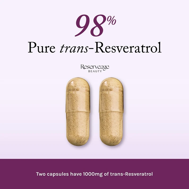 Reserveage Nutrition Resveratrol 1,000mg, 60 Ct