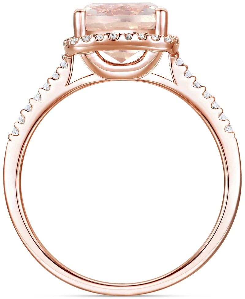 Ruby (2-1/2 ct. t.w.) & Lab-Grown White Sapphire (1/4 Halo Ring 14k Gold-Plated Sterling Silver (Also Additional Gemstones)