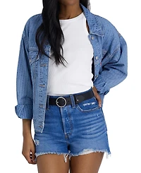 Levi's Women's Circular Center Bar Buckle Leather Belt