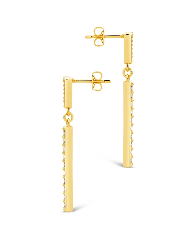 Sterling Forever Cubic Zirconia Kiki Drop Stud Earrings