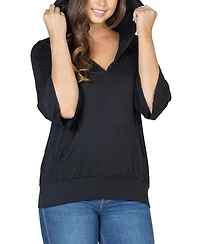 24seven Comfort Apparel Women's Oversized Hoodie Top