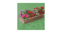 Elevated Wooden Garden Planter Box Bed Kit