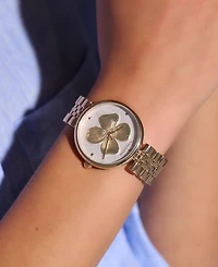 Olivia Burton Women's Dogwood Carnation Gold-Tone Stainless Steel Watch 36mm