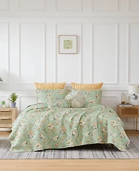 Southshore Fine Linens Jacobean Willow 7 Piece Quilt Set, Full/Queen