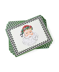 Spode Christmas Tree Black & White Placemat and Coaster Set