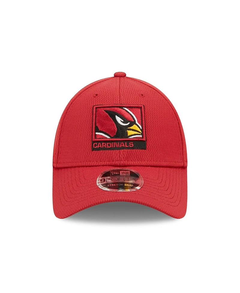 Men's New Era Cardinal Arizona Cardinals Framed Af 9FORTY Snapback Hat