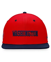 Men's Fanatics Red, Navy Washington Capitals Heritage City Two-Tone Snapback Hat