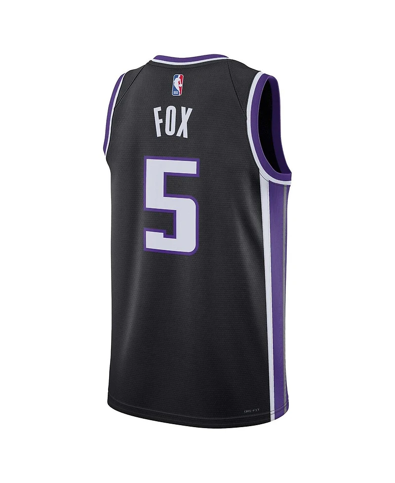 Men's and Women's Nike De'Aaron Fox Black Sacramento Kings Swingman Jersey - Icon Edition