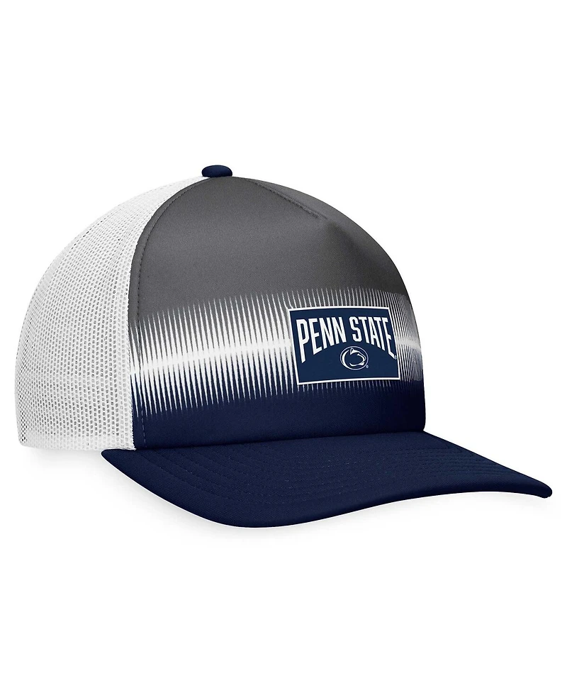 Men's Top of the World Navy, Gray Penn State Nittany Lions Daybreak Foam Trucker Adjustable Hat