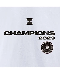 Men's Fanatics White Inter Miami Cf 2023 Leagues Cup Champions Locker Room T-shirt