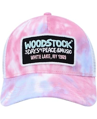 Men's American Needle Pink, White Woodstock Valin Trucker Snapback Hat