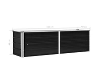 Garden Raised Bed Anthracite 63"x15.7"x17.7" Galvanized Steel