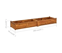 Garden Raised Bed Acacia Wood 78.7"x19.7"x9.8"