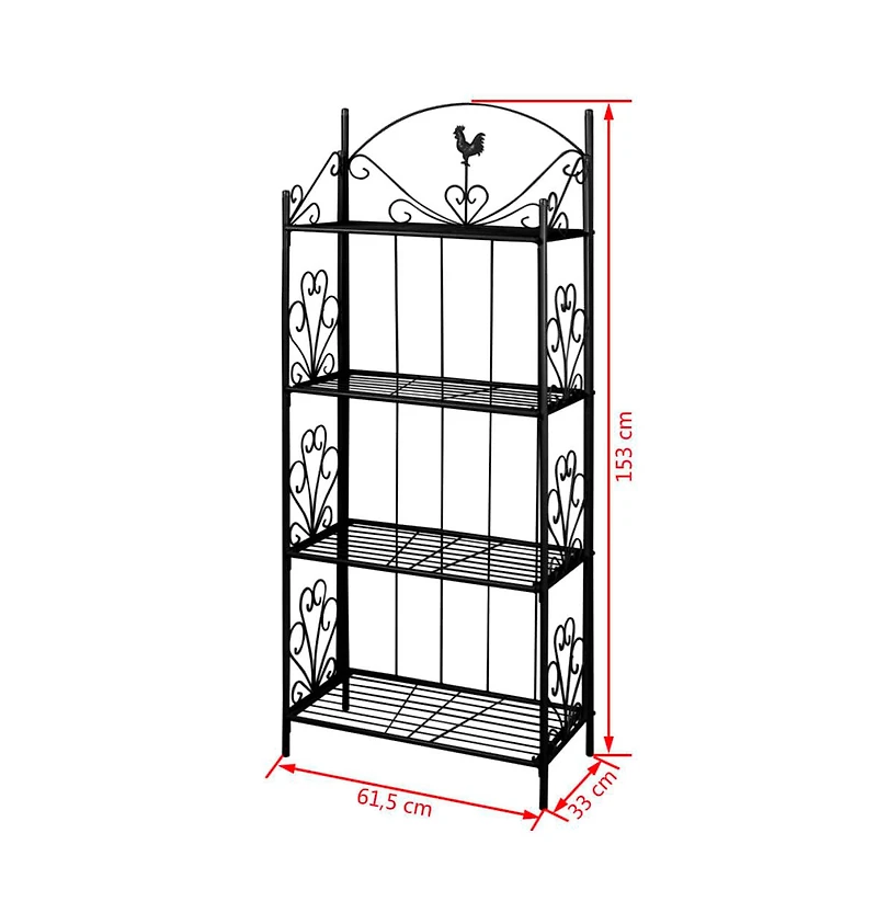 Plant Rack Black Square