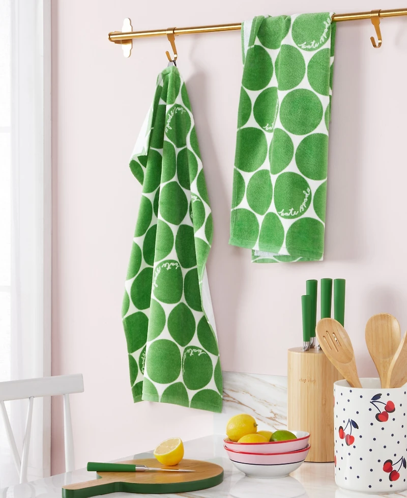 kate spade new york Joy Dot Kitchen Towels 2 Pack Set, 17" x 28"