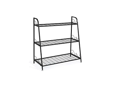 3-tier Metal Plant Stand Shelf Display Rack for Plants Shoes Flower Pot