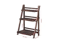 3 Tier Outdoor Wood Design Folding Display Flower Stand