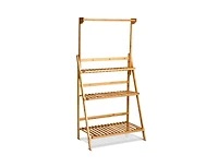 3 Tiers Bamboo Hanging Folding Plant Shelf Stand