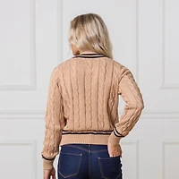 Hope & Henry Women's Long Sleeve V-Neck Cricket Sweater