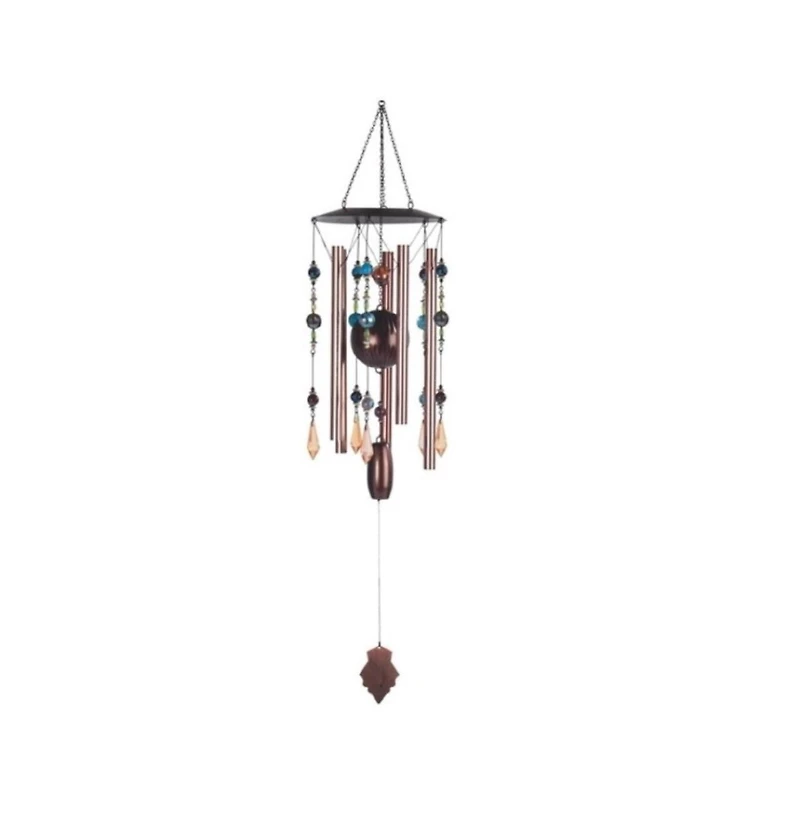 31" Long Bronze Chandelier Contemporary Wind Chime with Copper