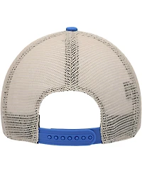 Men's '47 Brand Royal, Natural Los Angeles Rams Head Trawler Trucker Clean Up Snapback Hat