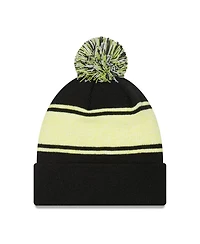 Men's New Era Black Utah Jazz Chilled Cuffed Knit Hat with Pom