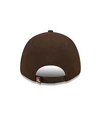 Men's New Era Brown Cleveland Browns Framed Af 9FORTY Snapback Hat