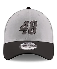 Men's New Era Gray, Black Alex Bowman 9FORTY Snapback Adjustable Hat